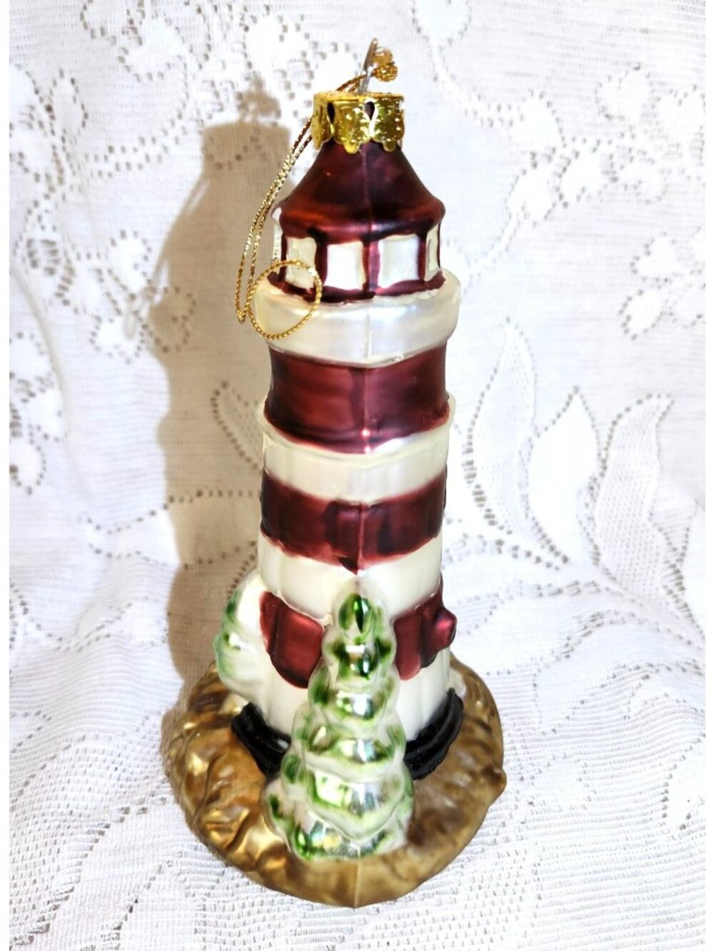 Blown Glass Christmas Ornaments Set: Teddy Bear Stocking Christmas Tree & Lighth - Picture 4 of 11